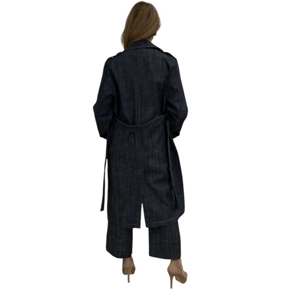 Picture of our Double Breast Denim Trench Goodmatch sold at Aqualta 2