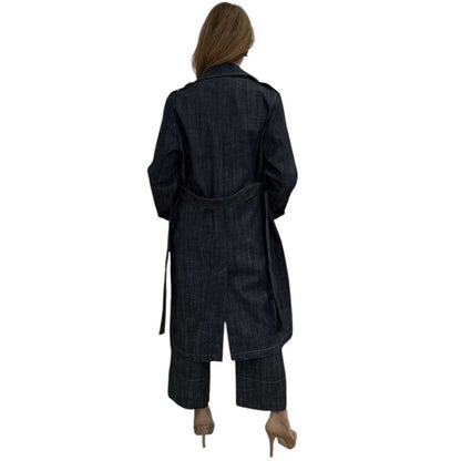 Picture of our Double Breast Denim Trench Goodmatch sold at Aqualta 2