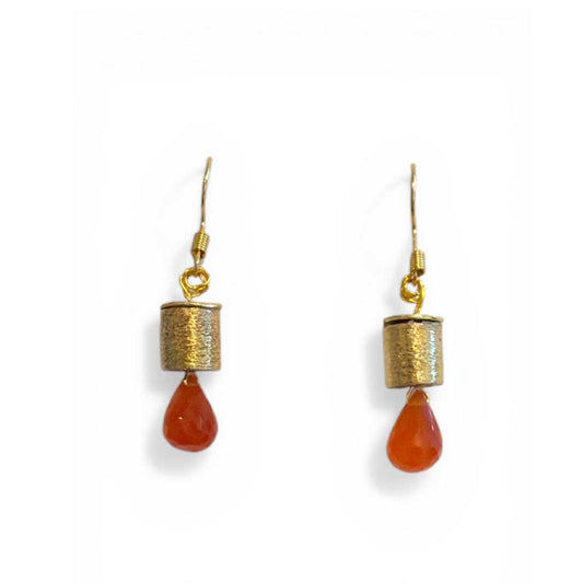 Earrings with Carnelians Pars sold at Aqualta