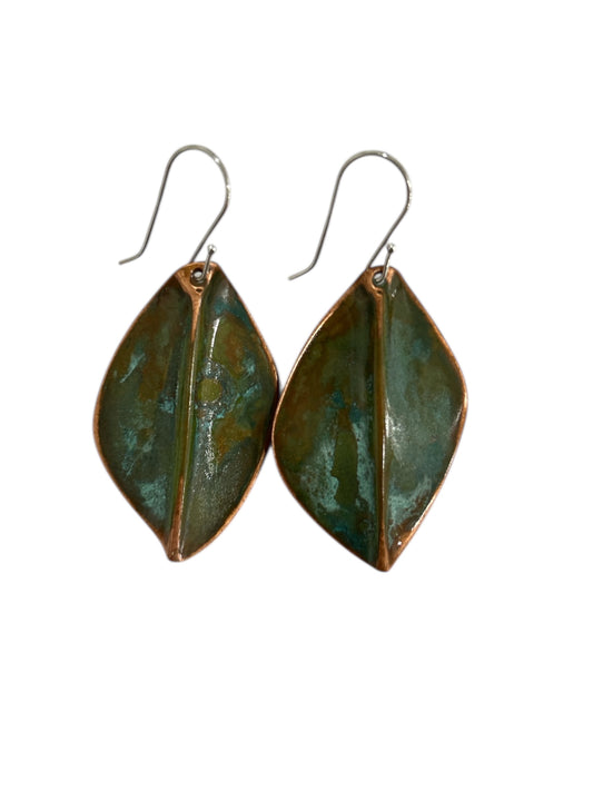 Earrings Geometric Brass & Copper Loretta Hoiko sold at Aqualta