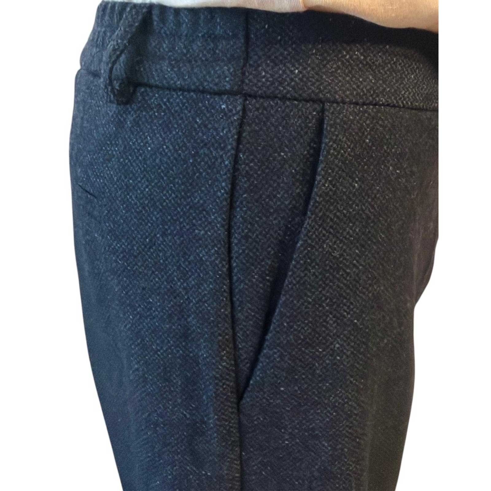 GoodMatch Blue Tweed Straight-Leg Palazzo Trousers Made in Italy – Aqualta