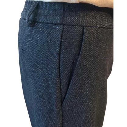 GoodMatch Blue Tweed Straight-Leg Palazzo Trousers Made in Italy – Aqualta