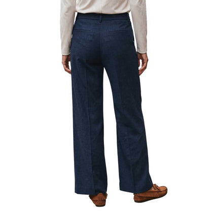 Women’s Blue Tweed High-Waisted Palazzo Pants by GoodMatch – Aqualta