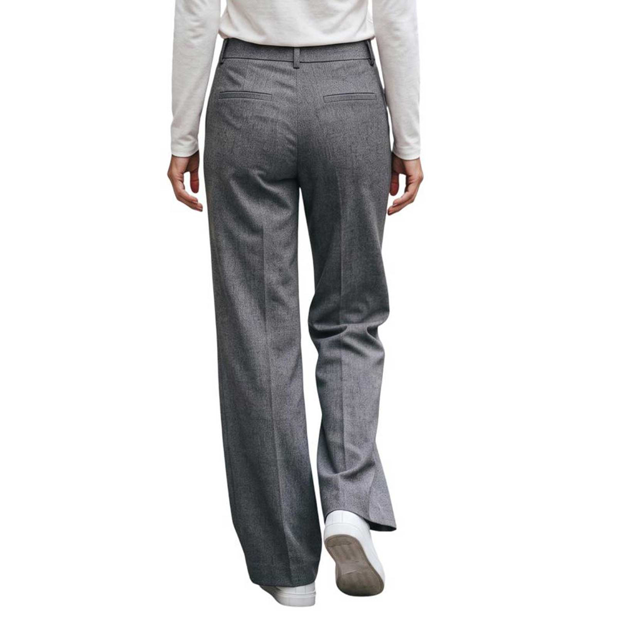 Goodmatch women’s wide leg palazzo pants in gray tweed available at Aqualta
