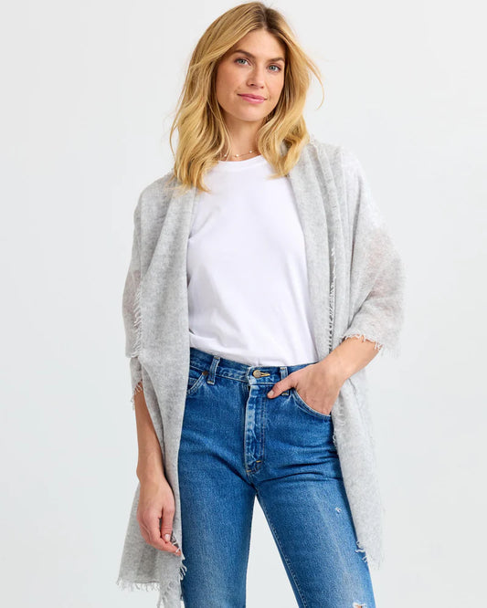 Felted Cashmere Scarf Light Gray