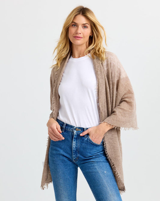 Felted Cashmere Scarf Taupe
