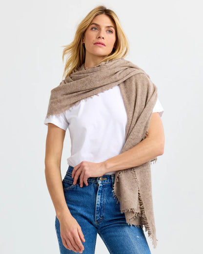Felted Cashmere Scarf Taupe