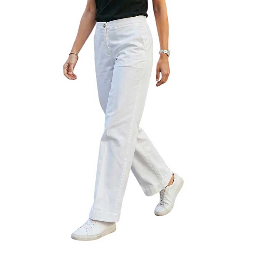 Flare Cotton Pants White Shaft Jean sold at Aqualta 5