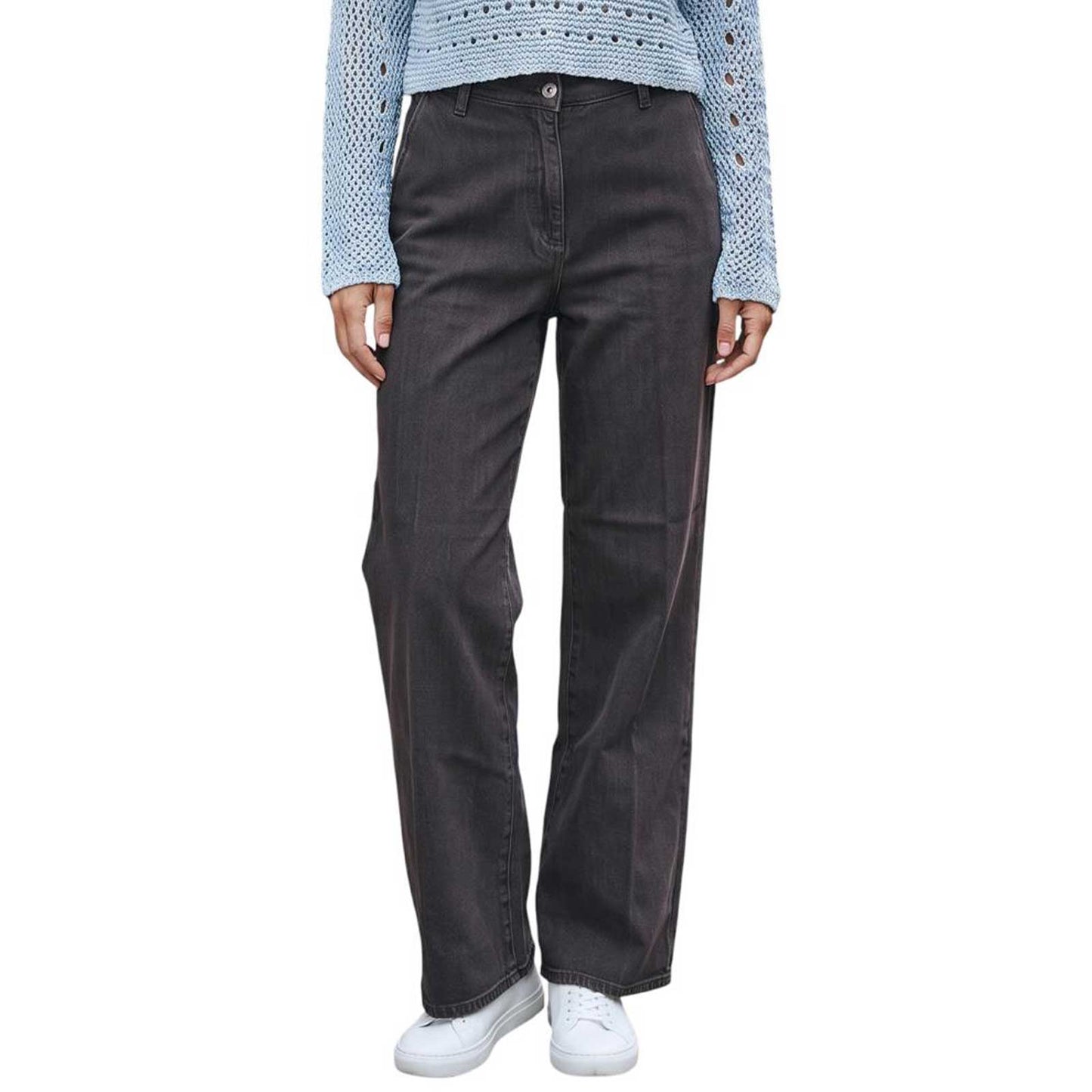 Flare Smoking Japan Denim Black over Brown Shaft Jean sold at Aqualta
