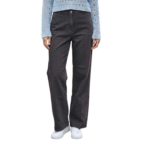 Flare Smoking Japan Denim Black over Brown Shaft Jean sold at Aqualta