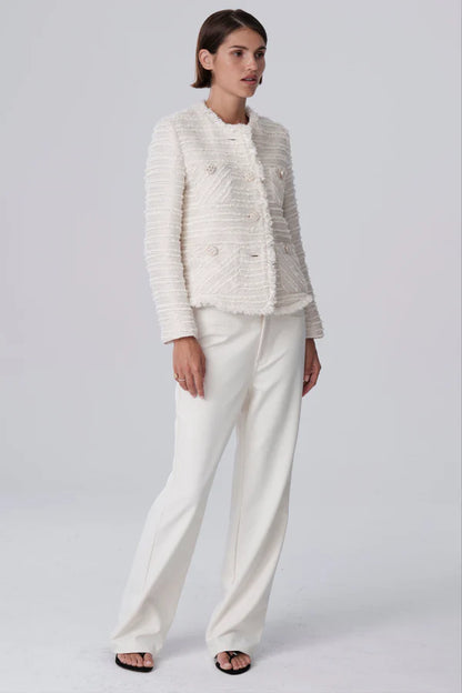 Women wearing our Short Jacket Florina Cream Sold at Aqualta