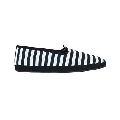 Friulana Flats Canvas Stripes Black Biagini sold at Aqualta 2