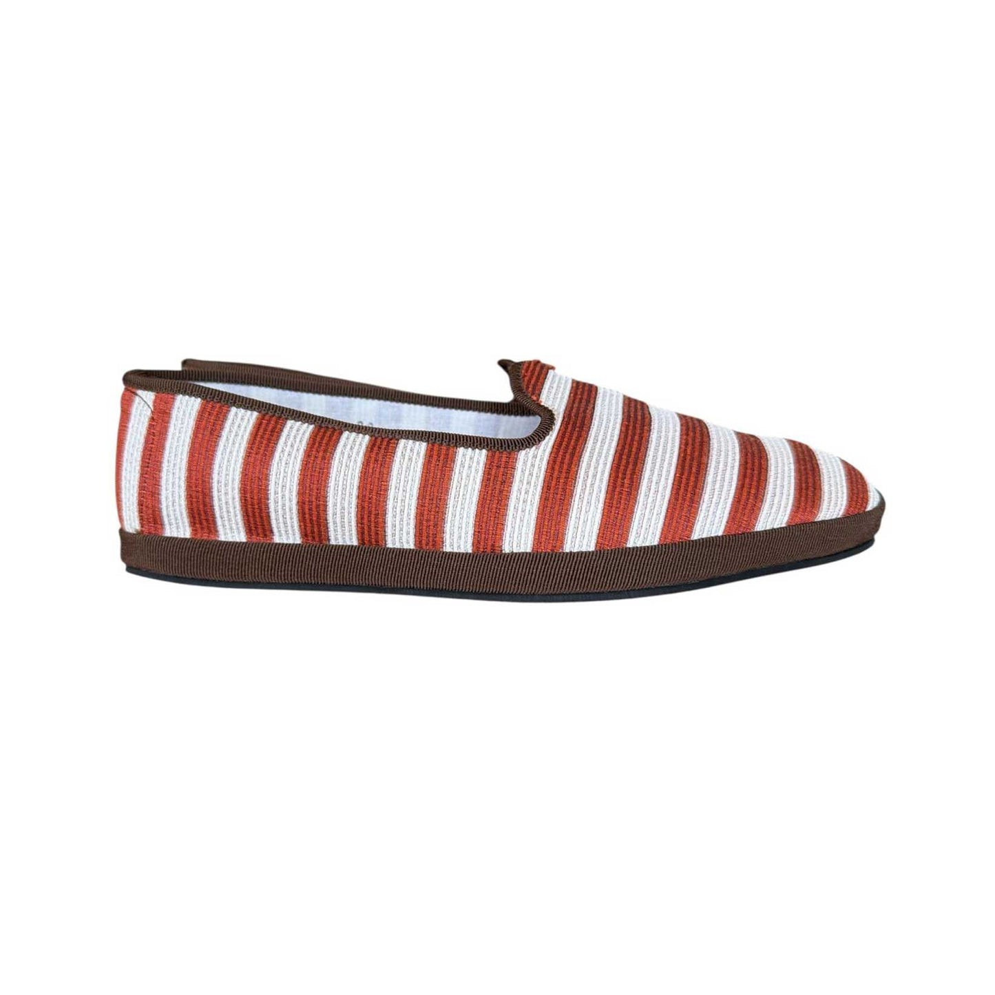 Friulana Flats Canvas Stripes Cognac Biagini sold at Aqualta 2