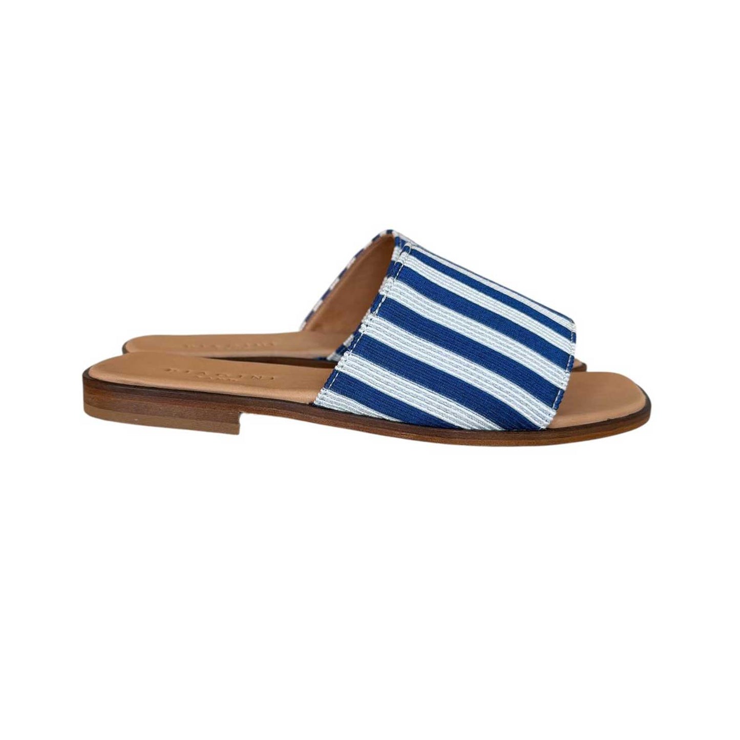 Friulana Sandle Canvas Blue Stripes Biagini sold at Aqualta 2