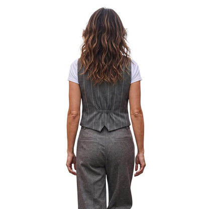 Goodmatch women's black velvet waistcoat, a sophisticated fashion essential for chic layered outfits, sold at Aqualta.