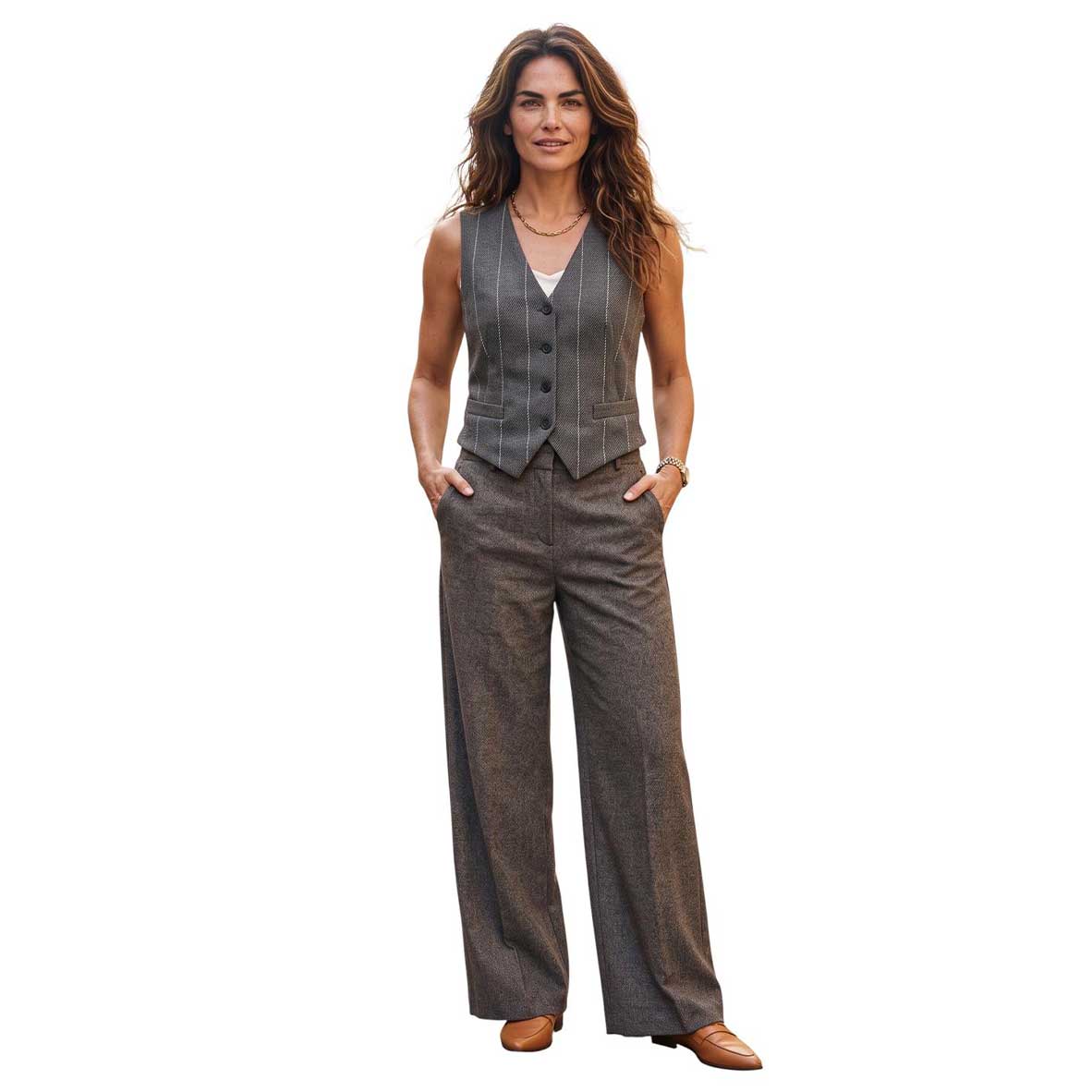 Goodmatch black velvet vest for women, a stylish layering piece available at Aqualta.