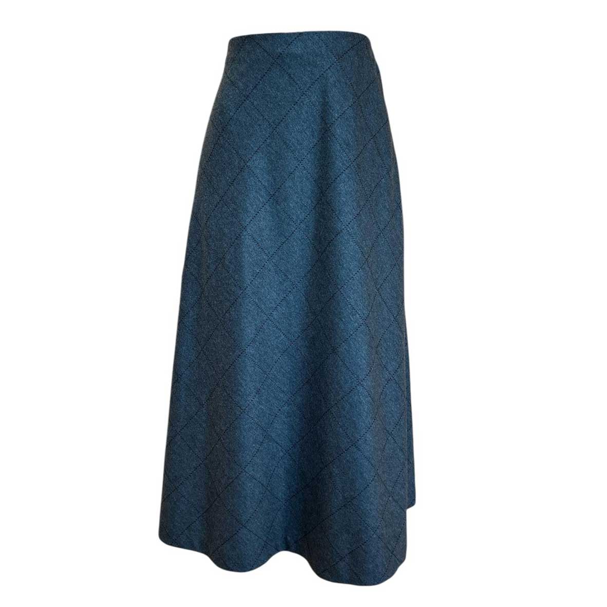Grey Tartan Mid Skirt Jersey Goodmatch Sold at Aqualta