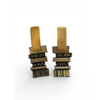 Helena Gold Earrings Shullidesign sold at Aqualta