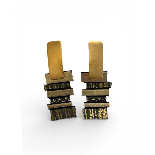 Helena Gold Earrings Shullidesign sold at Aqualta