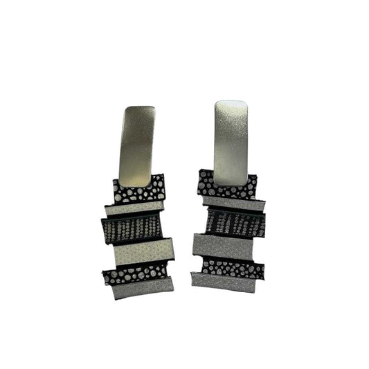 Helena Silver Earrings Shullidesign sold at Aqualta