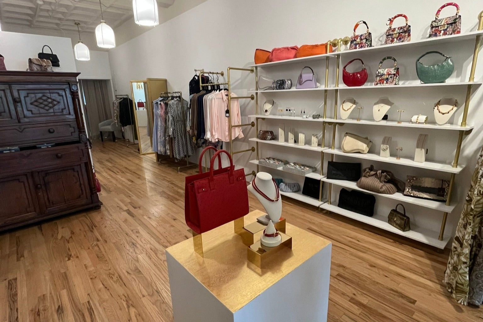 Inside Aqualta store featuring fashion in Winnetka, IL