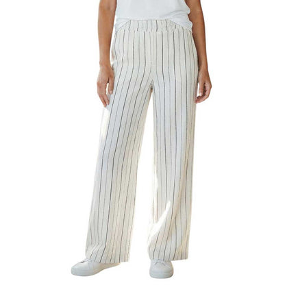 Jersey loose Pants Beige Pinstripe Goodmatch sold at Aqualta 2