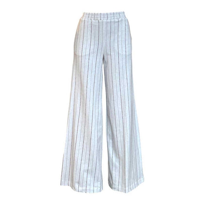 Jersey loose Pants Beige Pinstripe Goodmatch sold at Aqualta 3