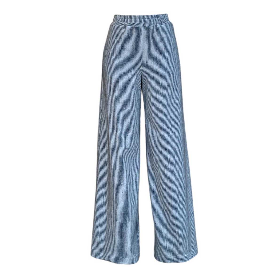Jersey loose Pants Blue Pinstripe Goodmatch sold at Aqualta 7