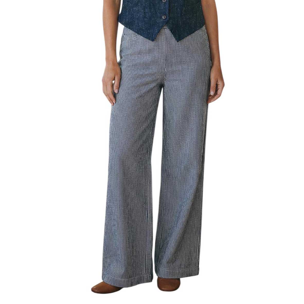 Jersey loose Pants Blue Pinstripe Goodmatch sold at Aqualta