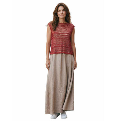 Knit Mesh Tank top Short sleeve Coral Chiara Toffanin sold at Aqualta 3