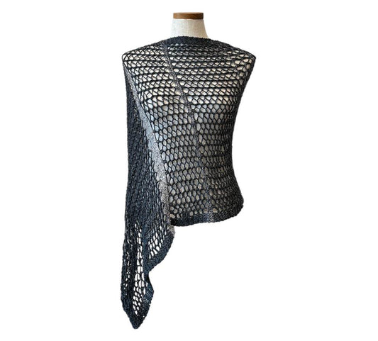 Knit Short Cape Gray Chiara Toffanin sold at Aqualta
