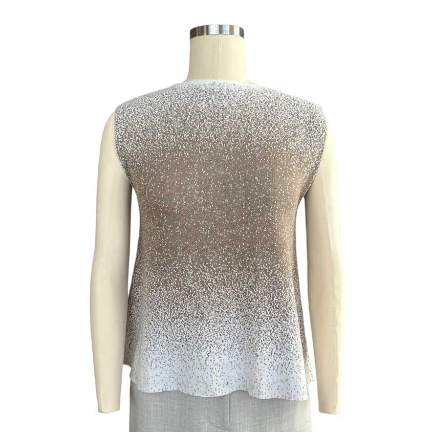 Knitted Sleeveless Sweater White Gold Rocco Ragni sold at Aqualta