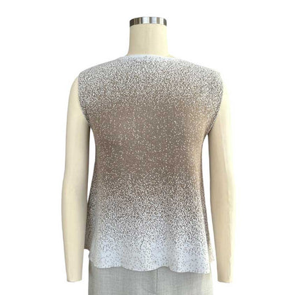 Knitted Sleeveless Sweater White Gold Rocco Ragni sold at Aqualta