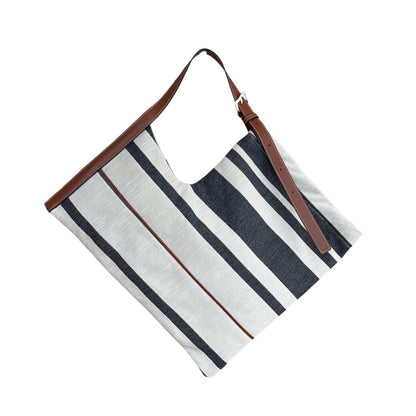 Large Aria Bag wide stripes Biagini sold at Aqualta 2