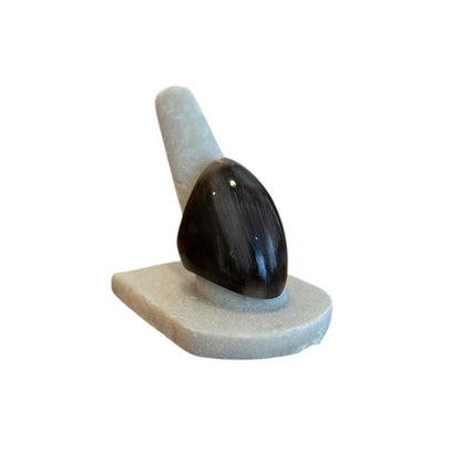 Large Grey Horn Ring Peggy Goodman sold at Aqualta 3