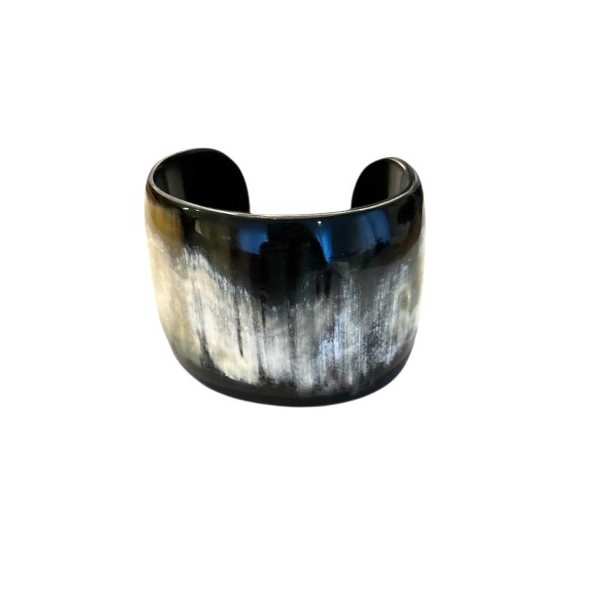 Large Horn Cuff Black & Cream Peggy Goodman sold at Aqualta