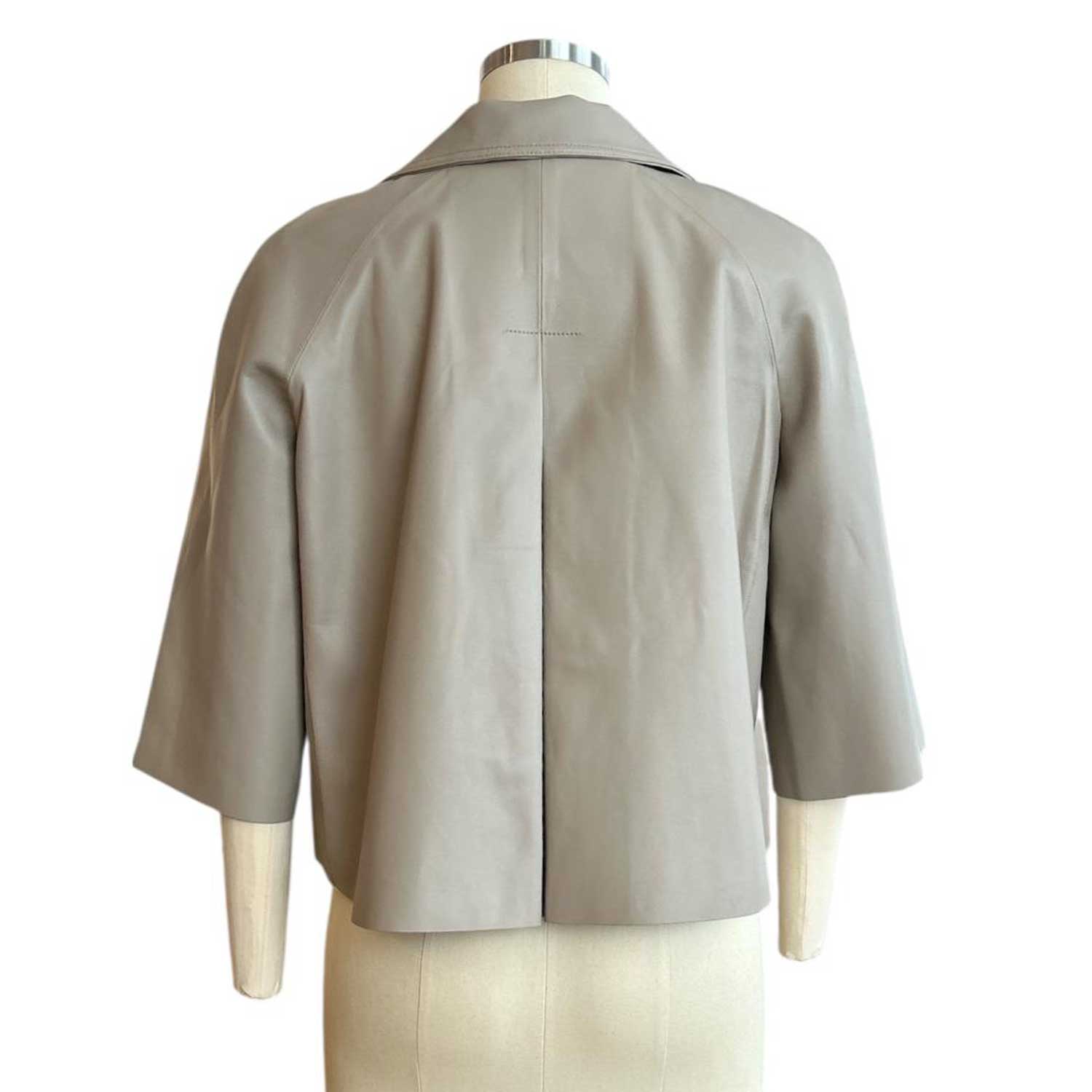 Leather Crop Jacket Natural Suprema sold at Aqualta 3