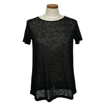 Linen Tee straight fit Black Goodmatc Made In Italy At Aqualta