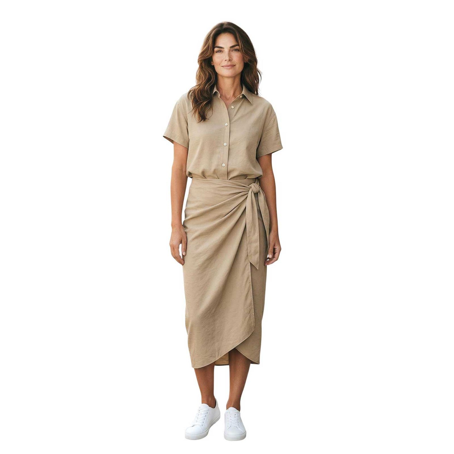 Long Sand Wrap dress Caliban sold at Aqualta