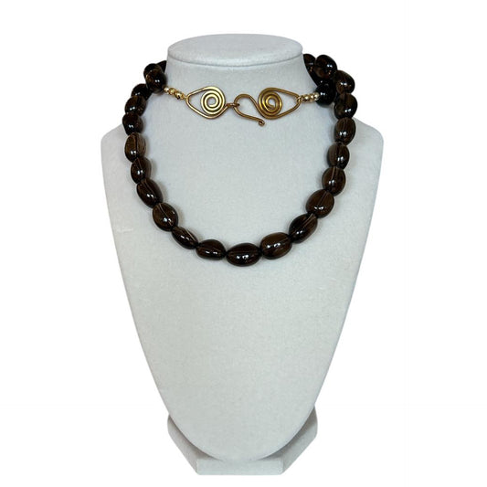 Long Smokey Quartz Nuggets Necklace Peggy Goodman Sold At Aqualta