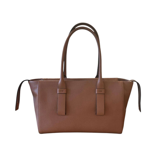 Medium leather Tote Cognac Biagini Sold at Aqualta