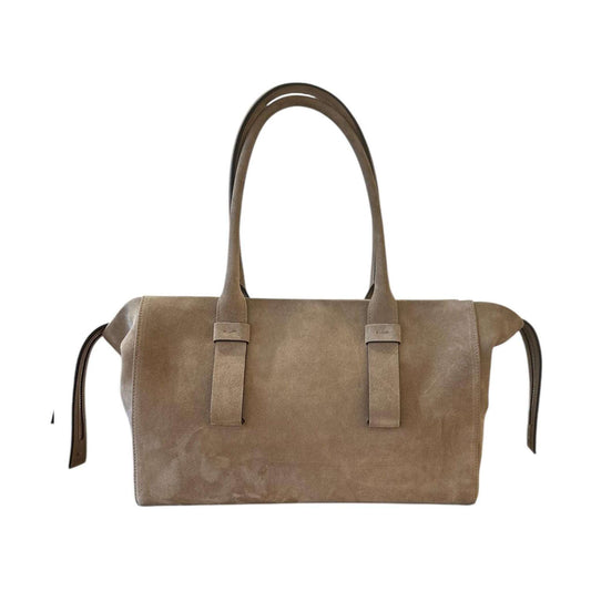 Medium Suede Tote Sand Biagini sold at Aqualta 