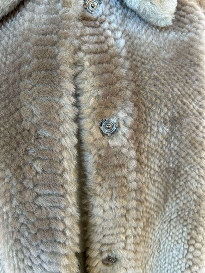 Zoom picture of our Merinos Jacket Laser Design Caramel Color Suprema sold at Aqualta