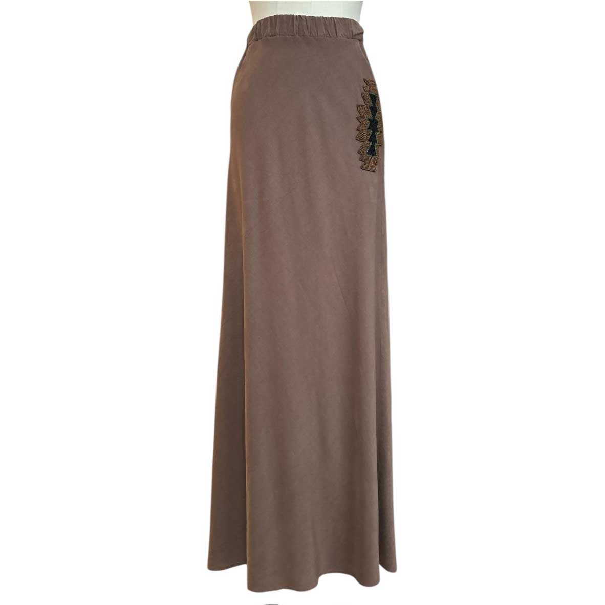 Mermaid Brown Skirt with beaded design Deluxe sold at Aqualta