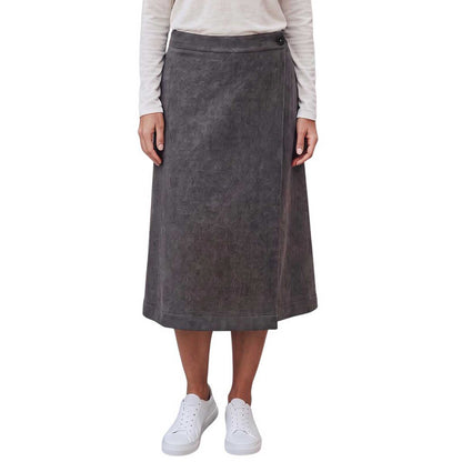 Women’s gray tweed midi wrap skirt by Goodmatch available at Aqualta