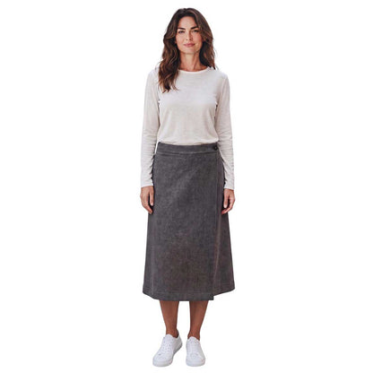 Goodmatch gray tweed midi wrap skirt for women sold at Aqualta