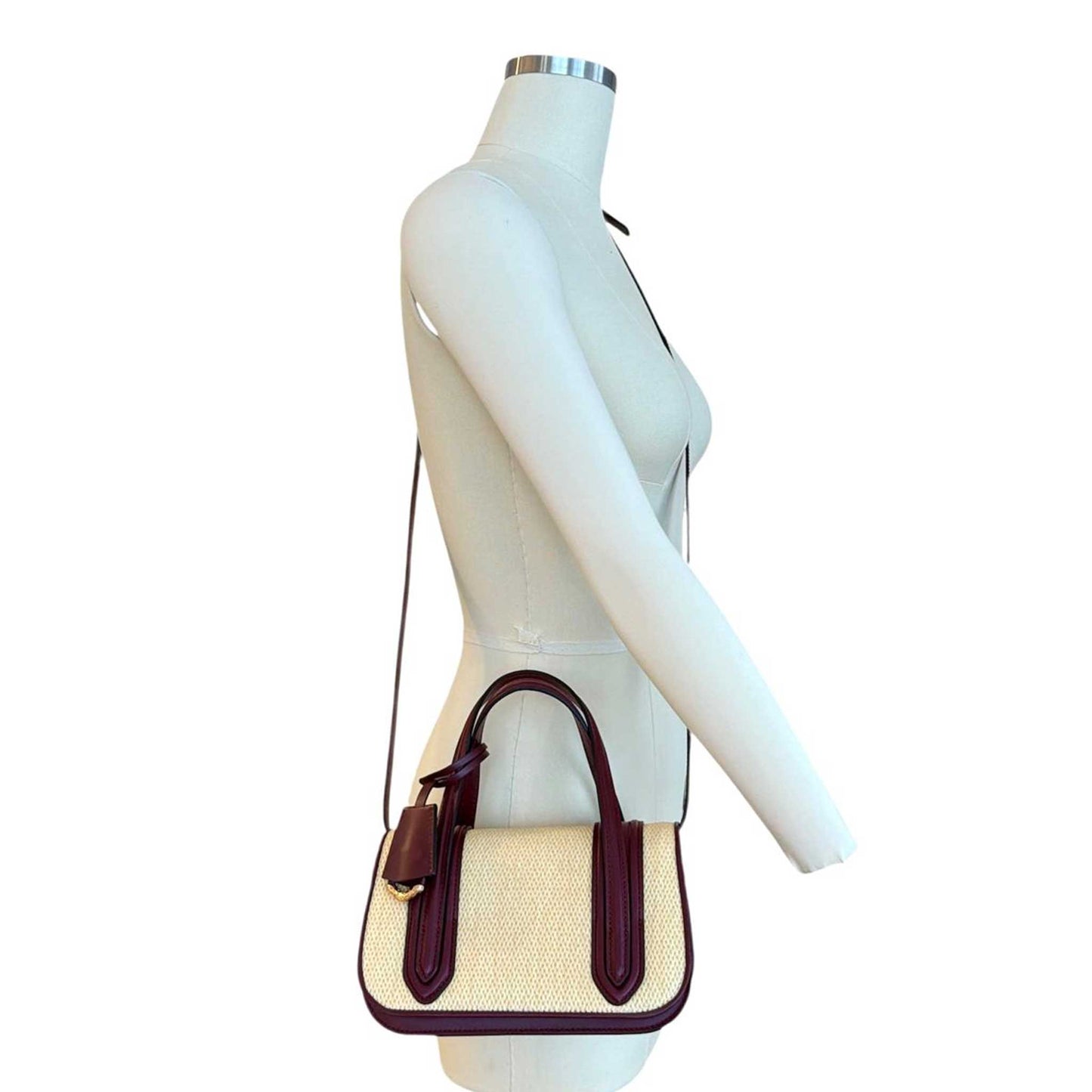 Mini Bag Raffia & Leather Biagini sold at Aqualta 2