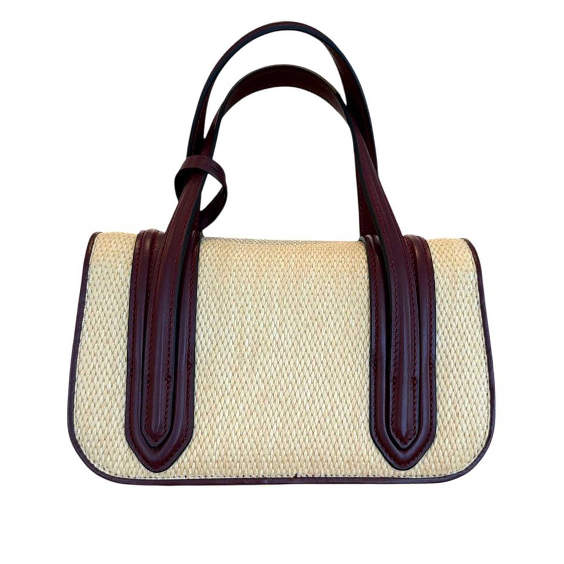 Mini Bag Raffia & Leather Biagini sold at Aqualta 3