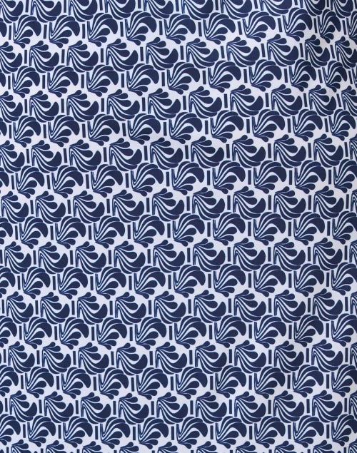 Navy Print long Shirt Dress Caliban sold at Aqualta 5