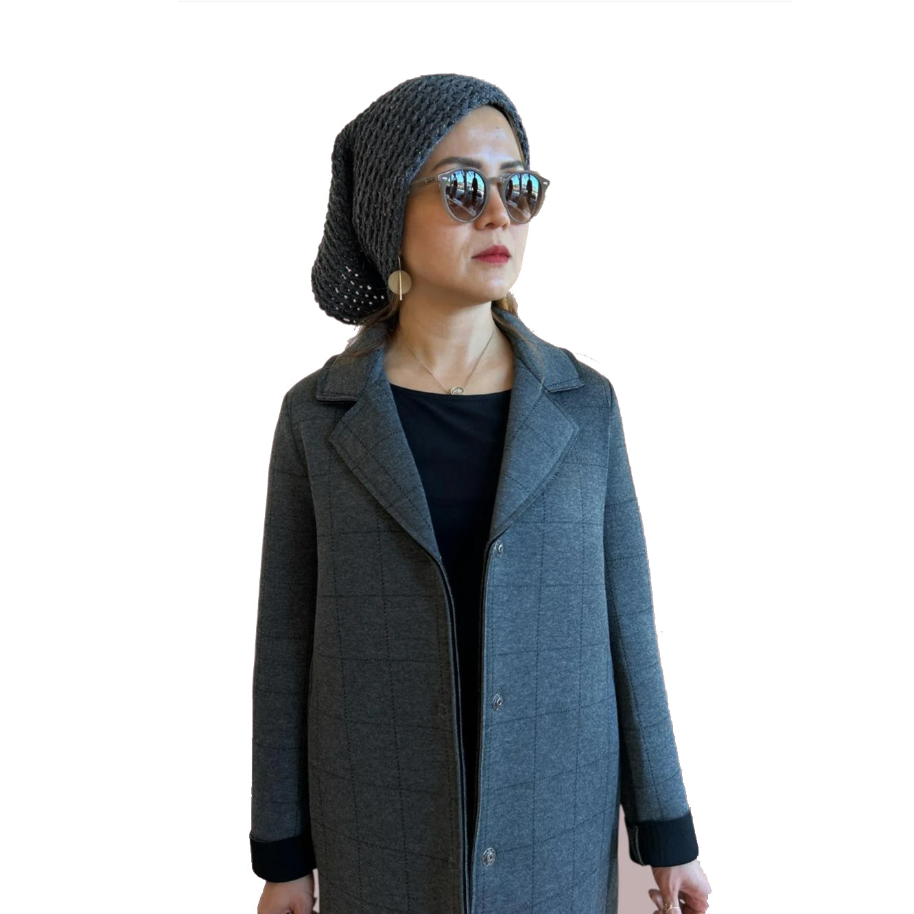 Gray Neck warmer knit Tweed for Women Sold at Aqualta